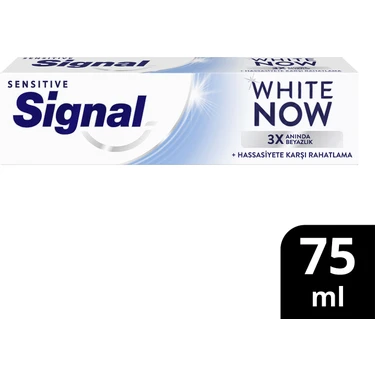 Signal White Now Diş Macunu Sensitive Hassasiyete Karşı Rahatlama 75