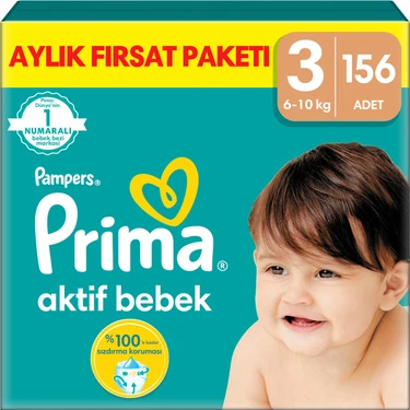 Prima Aktif Bebek, Bebek Bezi 3 Numara, 156