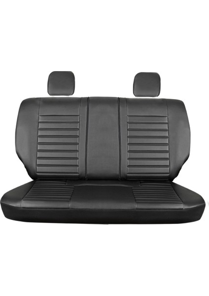 renault Latitude Uyumlu Deri Oto Koltuk Kılıfı Ön-Arka 5li Set Original Seri Siyah