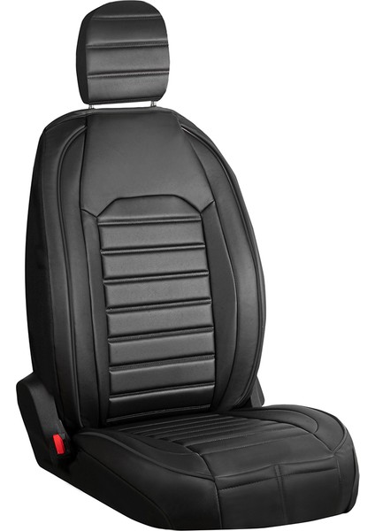 renault Latitude Uyumlu Deri Oto Koltuk Kılıfı Ön-Arka 5li Set Original Seri Siyah