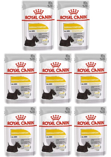 8 Adet Royal Canin Dermacomfort Loaf Köpek Yaş Maması 85 gr