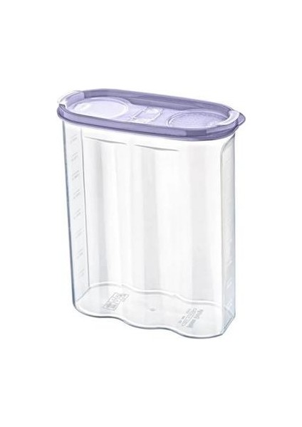 Petinka® 2 Kapaklı Ölçekli Erzak Kuru Gıda Saklama Kutusu Kabı 2,4 LITRE-SA940