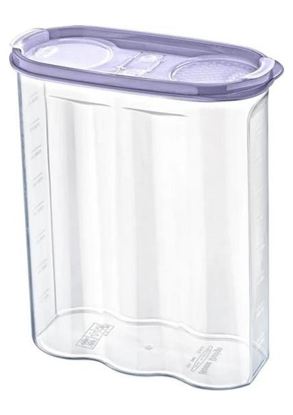 Petinka® 2 Kapaklı Ölçekli Erzak Kuru Gıda Saklama Kutusu Kabı 2,4 LITRE-SA940