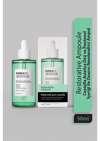 Centella & Cica & Ceramide - Onarıcı, Aydınlatıcı, 24 Saat Nemlendirme Ampoule