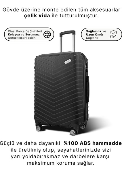 WX-1001 Siyah Orta Boy Valiz modelleri