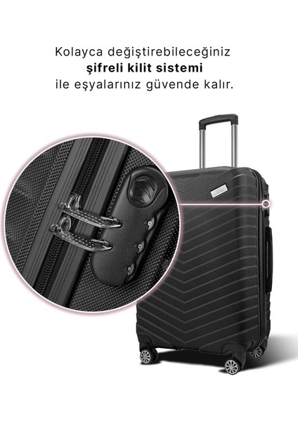 WX-1001 Siyah Orta Boy Valiz indirimleri