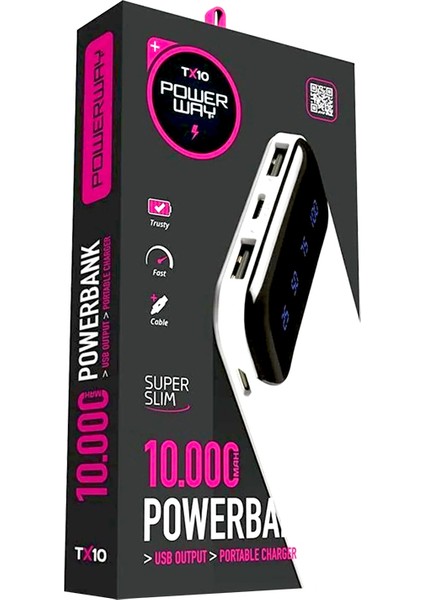 Powerway Tx-10 10000 Mah Çift USB Dijital Ekran Ledli Powerbank (81)