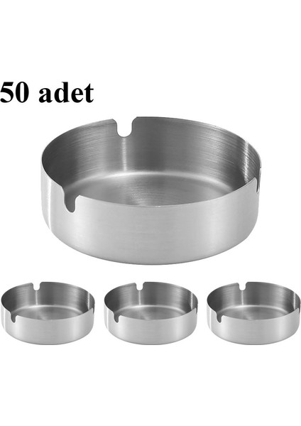 Çelik 50 Adet 10 cm Büyük Kafe Restaurant Lokanta Kül Tablası Küllük CIN545-50