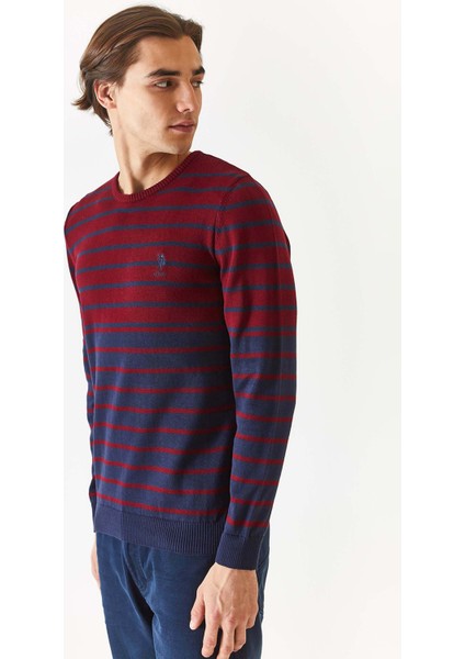 Bisiklet Yaka Slim Fit Bordo Erkek Kazak Fursa fiyatları