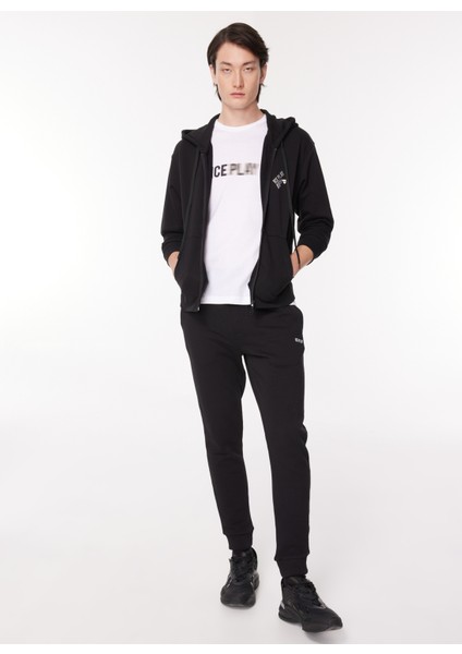 Kapüşon Yaka Siyah Erkek Sweatshırt 23IU1M0E014P417_FELPA