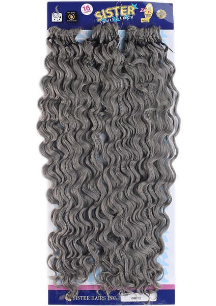 Sister Afro Dalgası Saç - Orta Ton Gri Grey 2