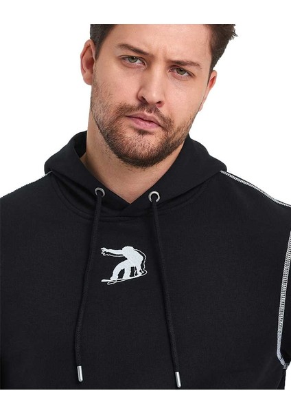 Snowboard Nakış Logo Baskılı Gri Sweatshirt fırsatları