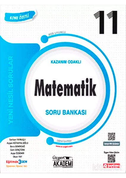 Üçgen Akademi 11. Sınıf Konunun Özü Matematik Soru Bankası