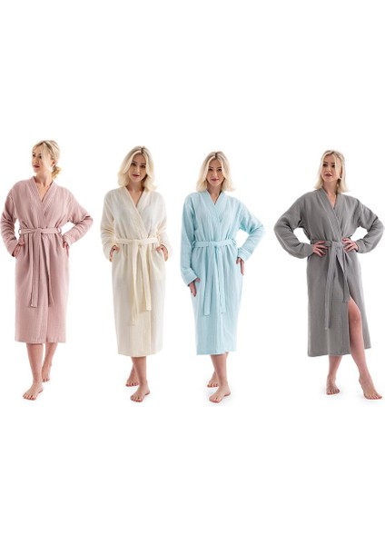 Unisex Kimono Müslin Bornoz Mint fırsatları