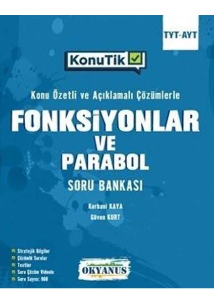 2023 TYT AYT KonuTik Fonksiyonlar ve Parabol Soru Bankası