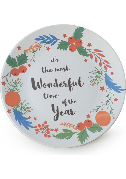 Yılbaşı New Year Wonderful Time Servis Tabağı 26 cm 21657