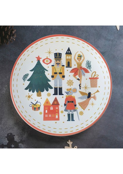 Yılbaşı New Year Kurşun Asker Servis Tabağı 26 cm 21653