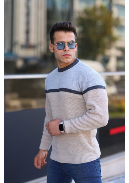 Iki Renk Örme Kazak