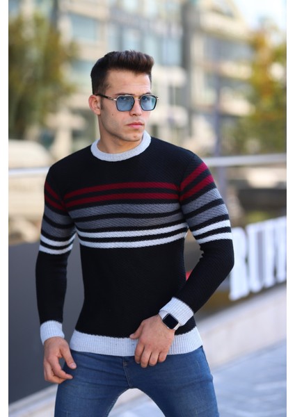 Çizgili Örme Kazak
