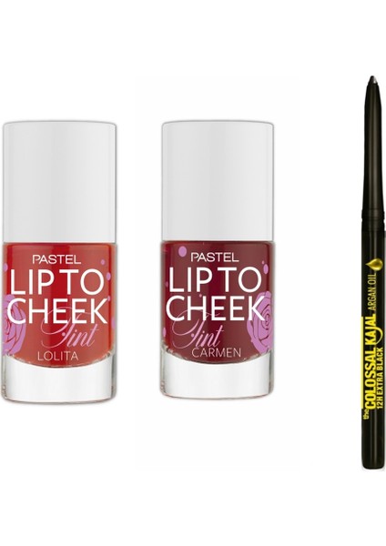 Lip To Cheek Carmen ve Lolita Ruj ve Allık 2'li Set + Maybelline Kajal Göz Kalemi Siyah