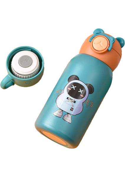 500ML/600ML Termos Kupası, 316 Saman ve Karikatür Desenli Çocuklar Için Uygun Paslanmaz Çelik Astar Termos Kupası (Yurt Dışından)