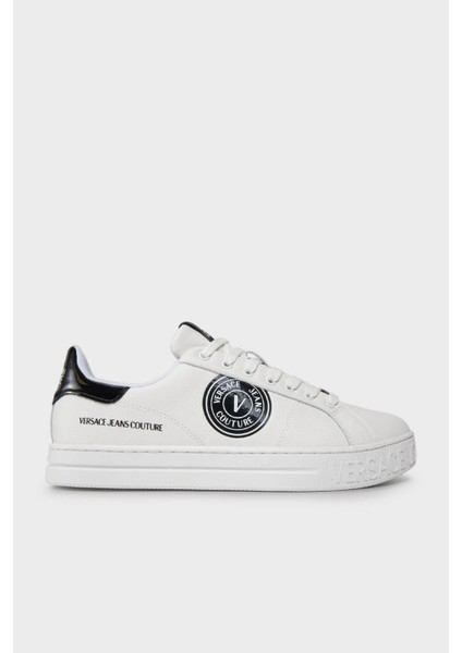 Versace Jeans Couture Logolu Deri Sneaker Ayakkabı Erkek Ayakkabı 75YA3SK1 ZP332 L02