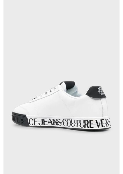 Versace Jeans Couture Logolu Deri Sneaker Ayakkabı Erkek Ayakkabı 75YA3SK6 ZP335 003