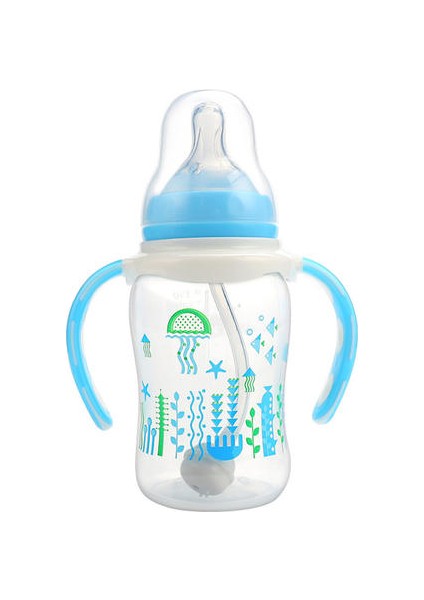 Bebek Için 150ML Besleme Şişesi Pp Çift Renkli Saplı Besleme Şişesi (Yurt Dışından)