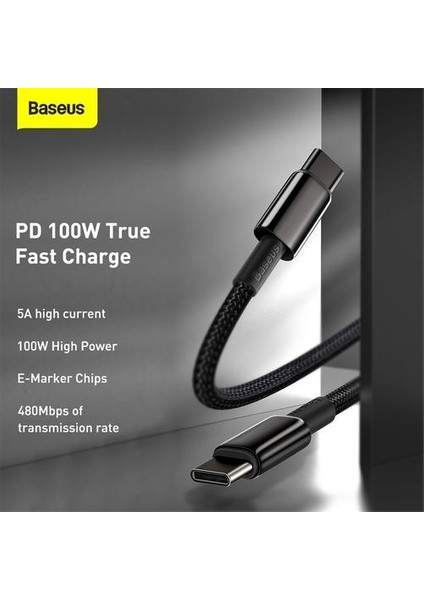 Siyah 100 W USB C Tip C Kablosu Hızlı Şarj 4.0 USB C Pd Kablo Xiaomi Samsung MacBook Pro Veri Kablosu Için Hızlı Şarj | Cep Telefonu Kabloları (Yurt Dışından)