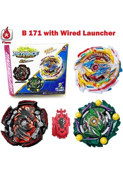 (Kablolu Launcher) B-171 Beyblade Patlama Superking Triple Booster Set (Yurt Dışından)