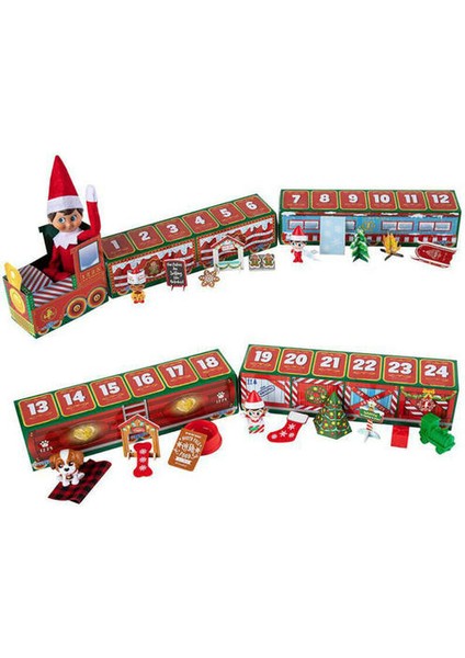 Noel Kuzey Kutbu Advent Tren Geri Sayım Takvim Kör Kutusu Noel Dekoru (Yurt Dışından)
