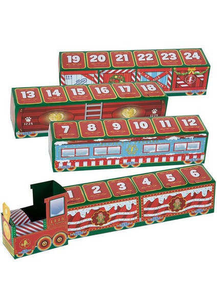 Noel Kuzey Kutbu Advent Tren Geri Sayım Takvim Kör Kutusu Noel Dekoru (Yurt Dışından)
