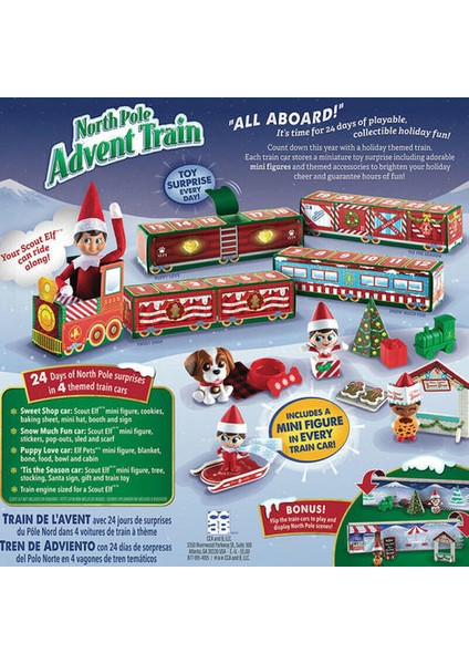 Noel Kuzey Kutbu Advent Tren Geri Sayım Takvim Kör Kutusu Noel Dekoru (Yurt Dışından)