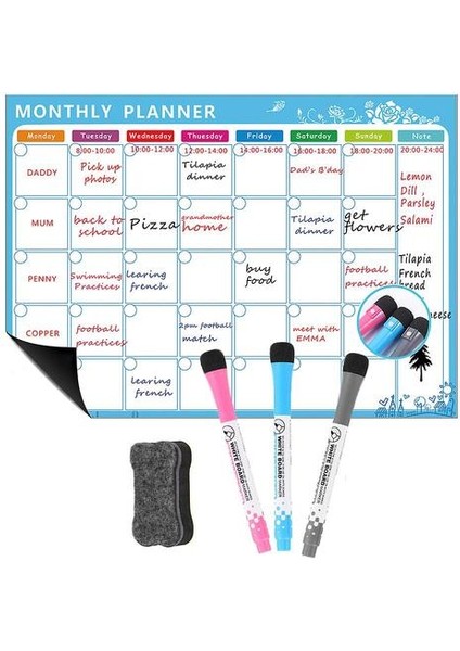 Kuru Silme Buzdolabı Manyetik Takvimi-Beyaz Tahta Manyetik Takvim (Yurt Dışından) fiyatları