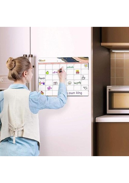Kuru Silme Buzdolabı Manyetik Takvimi-Beyaz Tahta Manyetik Takvim (Yurt Dışından) fırsatları
