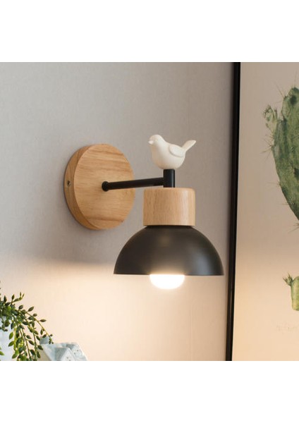 Modern Basit Koridor Yatak Odası Oturma Odası Masif Ahşap Koridor Çocuk Başucu LED Lamba (Yurt Dışından)
