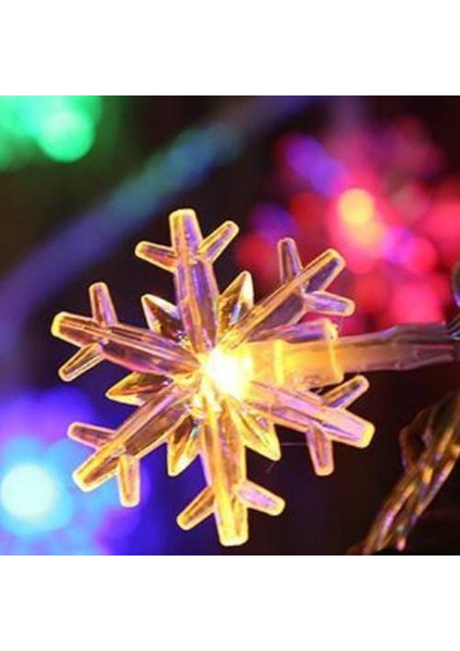 Yaratıcı Snowflake LED Ip Işıkları, Noel Ağacı Işıkları Yanıp Sönen Dize Işıkları, Pil Kutusu Tatil Dekorasyon Işıkları (Yurt Dışından) modelleri