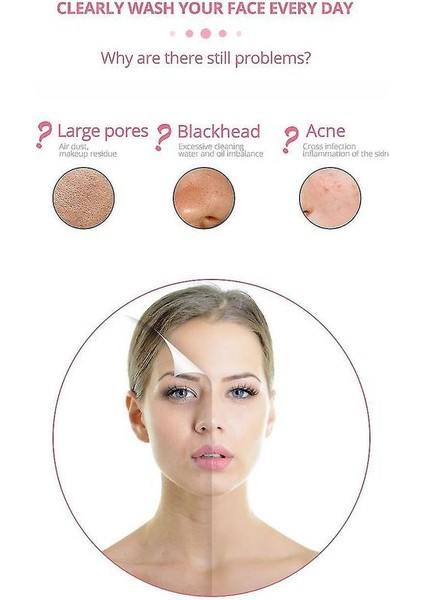 2 In 1 Elektrikli Yüz Temizleyici Yıkama Yüz Temizleme Makinesi Cilt Gözenek Temizleyici Silikon Yüz Cihazları (Yurt Dışından) fırsatları