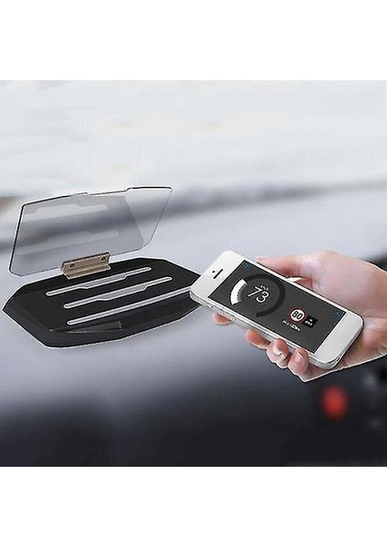 Head Up Display Qi Kablosuz Şarj Cihazı Araba Cep Telefonu Gps Navigasyon Görüntü Reflektörü (Yurt Dışından)