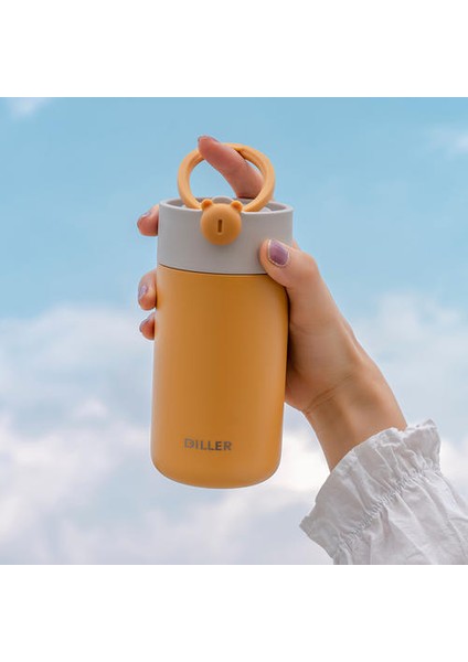 Sevimli Kız Termos Kupası, Yaratıcı Taşınabilir Kulp Termos Kupası, Öğrenciler Için Thermos Cup (Yurt Dışından)