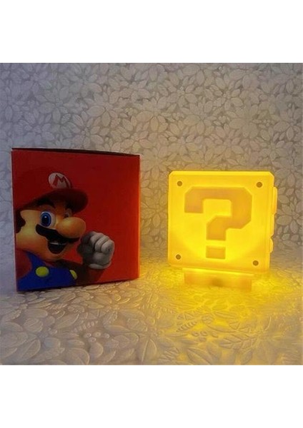 Yaratıcı Gece Lambası, Soru Işaretli Super Mario LED (Sarı) (Yurt Dışından)