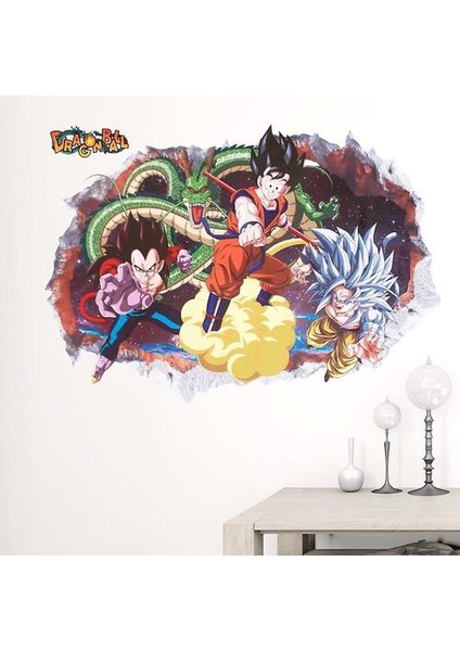 Wall Stickers Dragon Ball Super Saiyan Children's Room Sticker 50X70CM (Yurt Dışından) modelleri