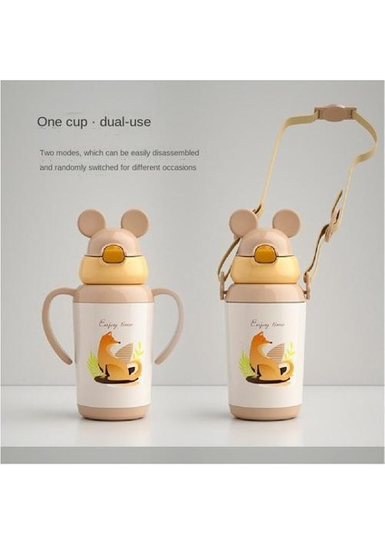 350ML Yalıtım Kupası Saman ve Saplı Çocuklar Için 316 Paslanmaz Çelik Yalıtım Kabı (Yurt Dışından) indirimleri