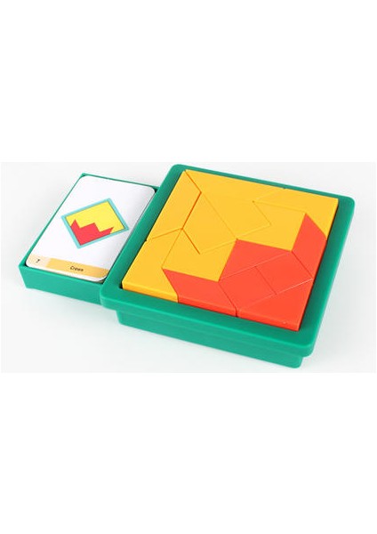 Ahşap Desen Blokları Oyuncaklar 30 Desen Kartları ile Geometrik Tangram Bulmaca Çocuklar Için 14 Şekiller Sıralama Istifleme Oyunları | (Yurt Dışından)