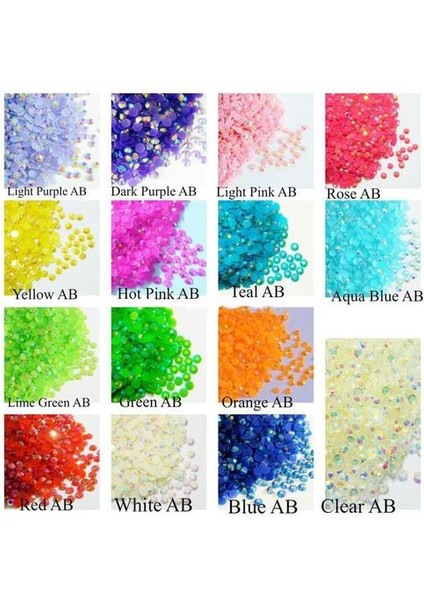 15000 Adet Tırnak Kristalleri Ab Rhinestones Yuvarlak Boncuk Flatback Reçine Taşlar Taşlar Için Taşlar Taş Dekorasyon Renkli Rhinestone 3/4 / 5mm | Rhinestones & Amp;süslemeler (Yurt Dışından)