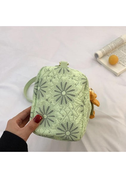 Batı Tarzı Ekose Crossbody Küçük Kare Çanta, Kadınlar Için Moda Küçük Çanta, Popüler Tek Omuzlu Çanta Bayanlar Bez Çanta (Yurt Dışından)