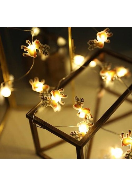 LED Dekoratif Bakır Tel Işıkları, Noel Işıkları Noel Baba Kardan Adam Elk Çan Ip Işıkları (Yurt Dışından)