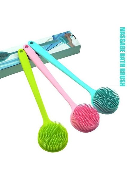 Spot Silikon Uzun Saplı Banyo Fırçası, Geri Sürtünme Banyosu, Banyo Masajı Fırçası (Siyah) (Yurt Dışından) fiyatları