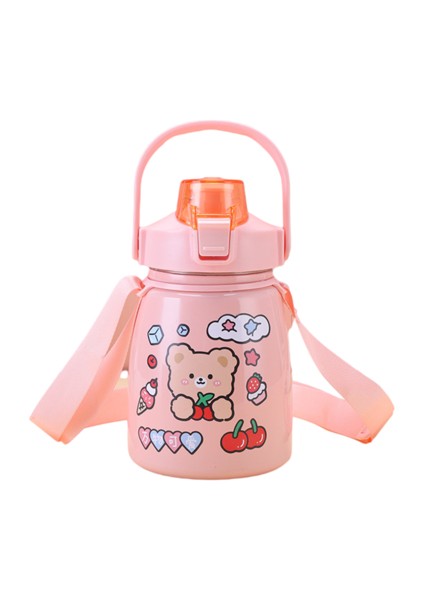 901-1000ML Pot Göbek Kupası Karikatür Deseni 304 Paslanmaz Çelik Izolasyon Saman Saman Çocuklar Için Uygun Hediye Pot Göbek Kupası (Yurt Dışından)