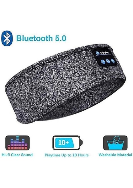 Bluetooth Uyku Kulaklıkları Spor Kafa Bandı Kablosuz Müzik Kulaklık Yan Uyuyan Için Göz Maskesi (Yurt Dışından)